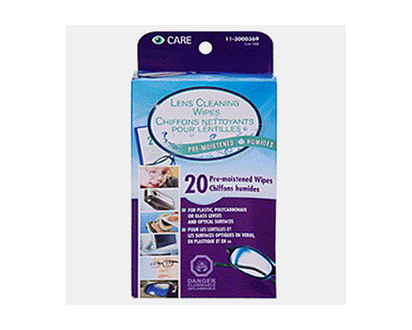 Lens Cleaning Wipes, 20 Pack