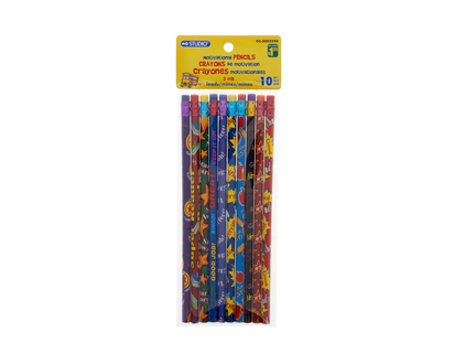 Crayons imprimés motivation, 10pc - en sac / Pqt 10