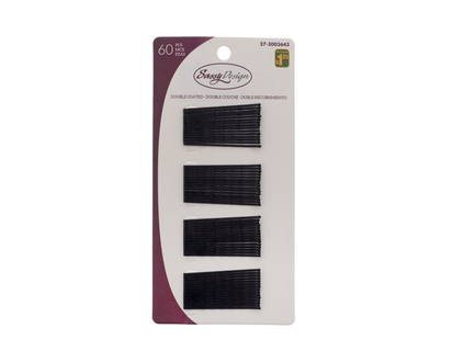 Pinces à cheveux noires, paquet de 60 - Pqt de 60