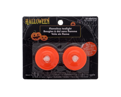 Halloween-2pk LED Flickering Tealites