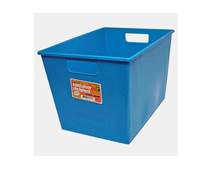 Rectangular Basket W/Handles - 14 x 10 x 9"