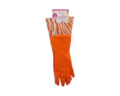 Latex Dish Gloves with Printed Cuff - 1 pair