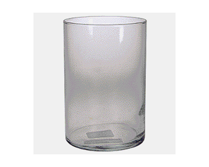 Short Cylinder Clear Glass Vase - 5 5/8"x3 11/16"