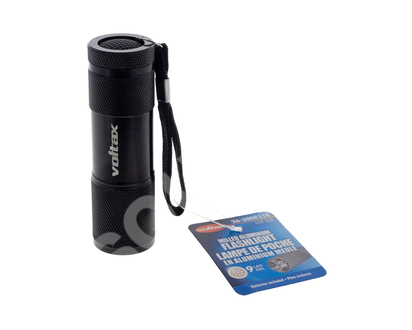 9 Led Metal Flashlight - L=3-1/2"