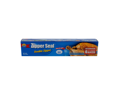 Zipper Seal Storage Bags, 6 Pack - 33CM X 39.6CM- 6 ct