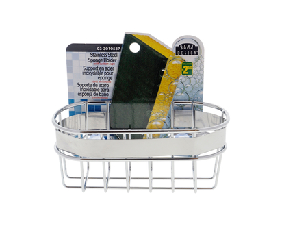 Stainless Steel Sink Sponge Holder - 13.9x5.4x6.35cm
