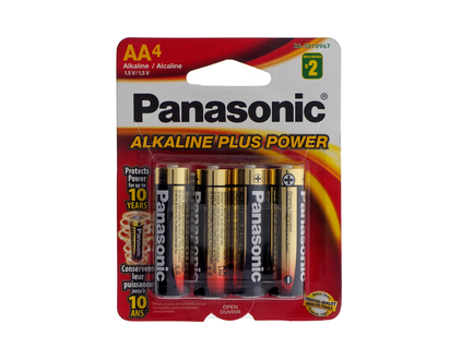 1.5V AA Alcaline Batteries, 4 Pack - 4pk