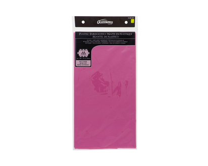 Plastic Disposable Tablecloth - Hot Pink - Rectangular-54"x108"