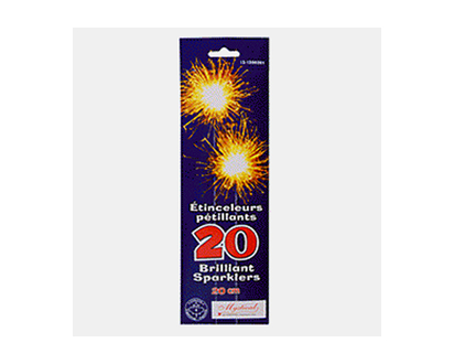 Brilliant Sparklers, 20 Pack - 20pk,20cm