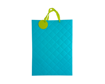 Sac à cadeaux avec fini solide embossé - 13 x 18"