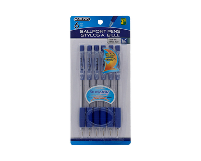 Stylos à bille couleurs assorties, 6pc - Pqt 6/8