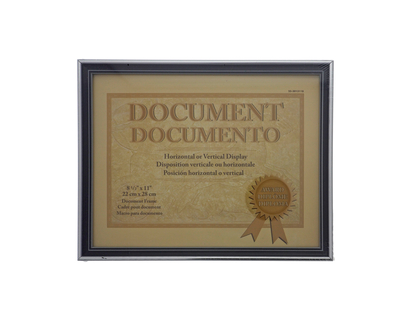 Document Frame w/ Metallic Trim (Assort) - 8.5"x11"