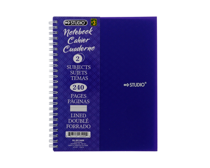 Spiral Notebook Assorted Colors/Designs - 240 pages, 56gsm, 8.25'' x 6.375''