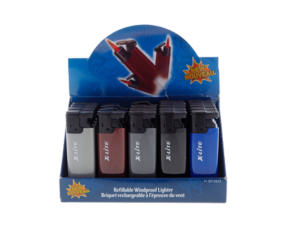 X-LITE Wind Resistant Refill Gas Lighter - 2.5 x 1.2 x 8 cm