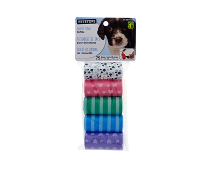 Dog Waste Bags, 5pc - 5pk x 15 Bags