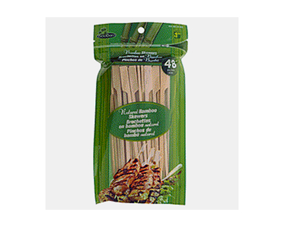 Bamboo Skewers w/ Wide End, 48 Pack - 15cm
