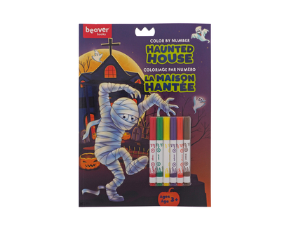 Halloween- color-by-numbers + 6 markers - 24 pages