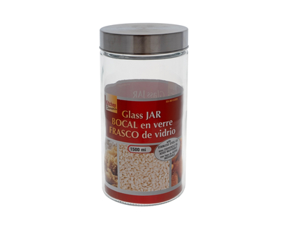 Bocal rond en verre - 1.5L