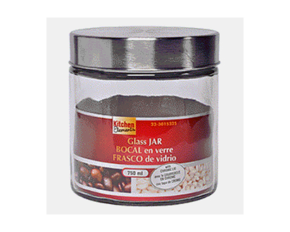 Glass Jar with Chrome Lid - 750ml