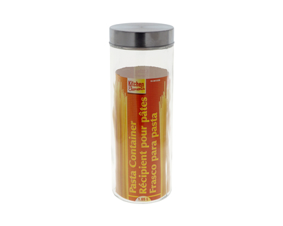 Glass Pasta Jar with Stainless Steel Lid - H=27.5CM