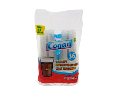 Plastic Cups, 36 Pack - 10oz/9g