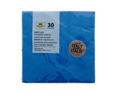 Luncheon Napkins 2 Ply - Blue, x30 - 33cmx33cm
