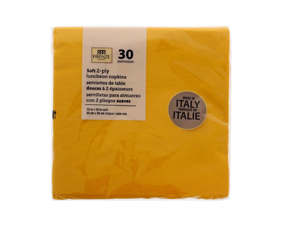 30Pk Luncheon Napkin 2Ply SunfloweYellow - 33cmx33cm