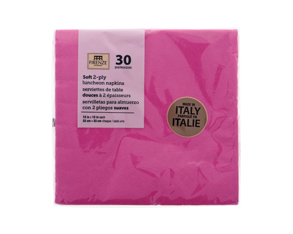 Luncheon Napkins 2 Ply - Hot Pink, x30 - 33cmx33cm