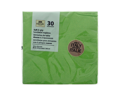 30Pk Luncheon Napkins 2 Ply - Green - 33cmx33cm