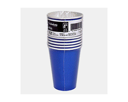 Paper cups - Blue Royale, 12 Pack - 12oz