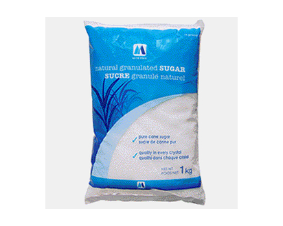 Natural Granulated Sugar in bag - 1kg