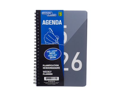 Agenda hebdomadaire p/étudiants en fr. - 5" x 8"