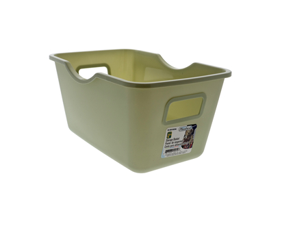 Large Rectangular Plastic Basket w/Handl - 12.75x8.5x6.75
