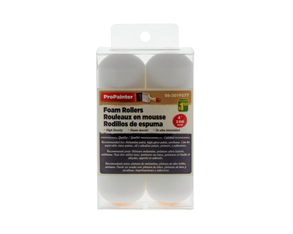 Small Foam Paint Rollers 2 Pack - 4"