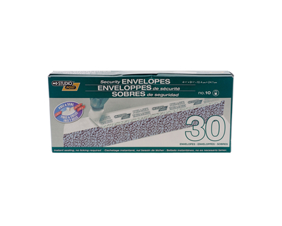 Security Envelopes, no.10, 30 Pack - 30/35 pcs