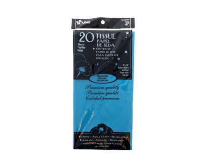 Sheets Aqua Blue Tissue Gift Wrap, 20Pk - 20"x26"