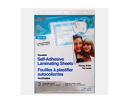 Self-Adhesive Laminating Sheets, 3 Pack - 8-3/4"x11-1/2" & 9” X 11.5”