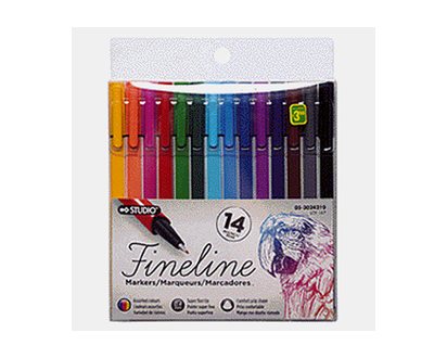 Marqueurs (Couleurs assorties), x14 - Pqt 14