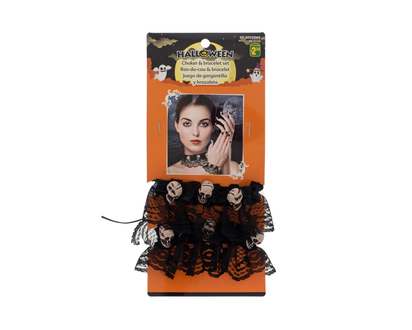 Halloween lace choker / bracelet set