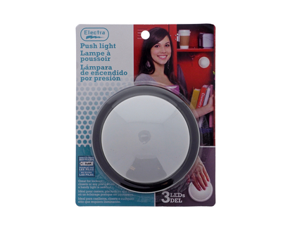 Small 3 Led Push Light - 3-7/8"