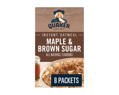 Quaker Oatmeal Packets - Maple and Sugar - 344g/8pk