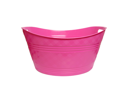 Large Plastic Oval Tub w/Texture Finish