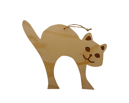 HALLOWEEN Large Natural Wood Shape