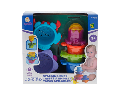 Baby Stackable Cups Play Set, 8 un