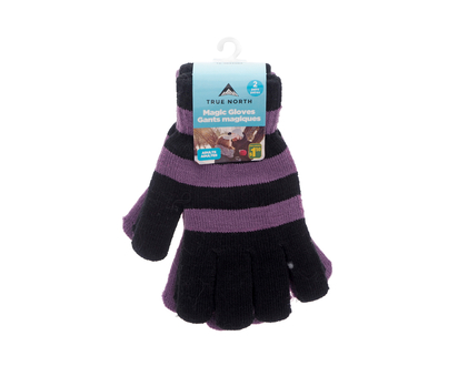 Ladies Stripped Magic Gloves - ADULT