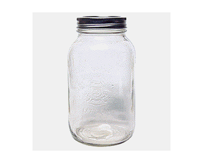 Large Glass Canning Jar with 2Pcs Lid - 1L
