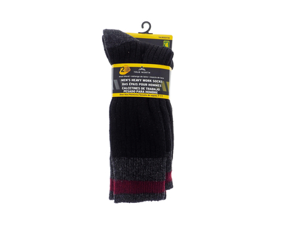 Heavy Wool Work Socks For Men, 2pr - 10-13