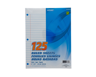 Ruled Sheets, 125pc - 150/125 Sheets