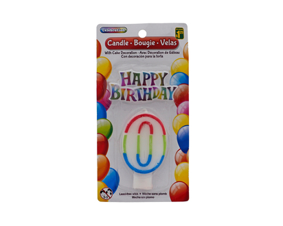 Birthday Number Candle W/Cake Decor