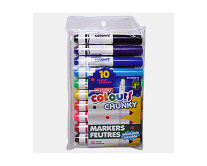 Marqueurs Chubby lavables, paquet de 10 - Pqt de 10